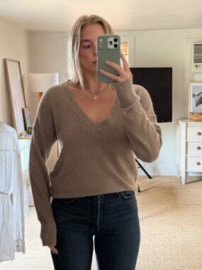 Abercrombie Merino Wool-Blend V-Neck Sweater